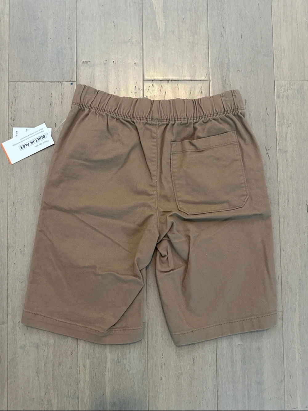 Old Navy Boys Khaki Built-In Flex Drawstring Shorts School Uniform